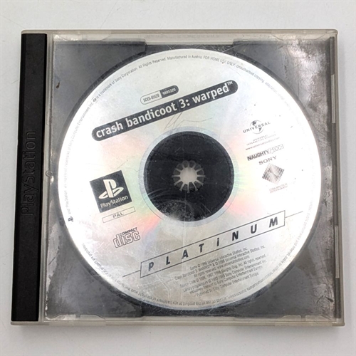 Crash Bandicoot 3 Warped Platinum - Front Cover Insert og Manual Mangler - PS1 (B Grade) (Genbrug)